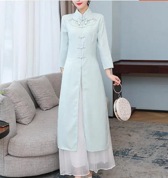 Vietnam spring time Áo Dài (Vintage dress+pants set)