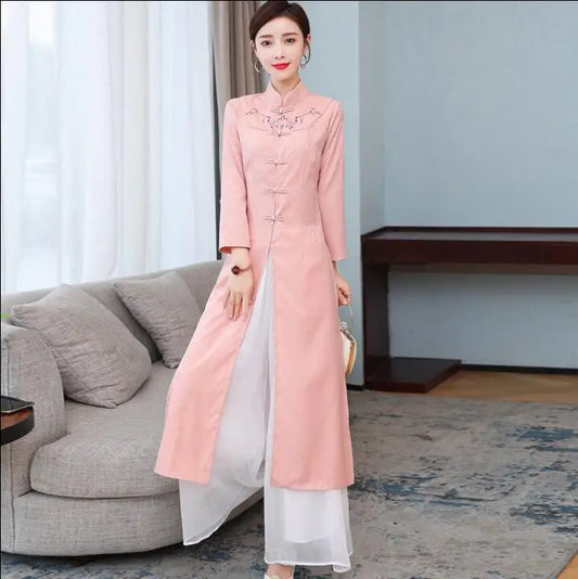 Vietnam spring time Áo Dài (Vintage dress+pants set)