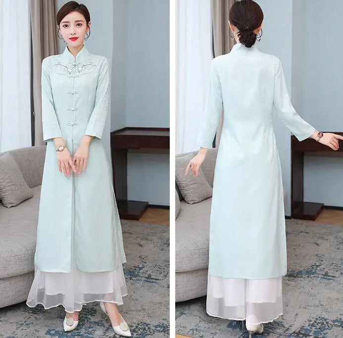 Vietnam spring time Áo Dài (Vintage dress+pants set)