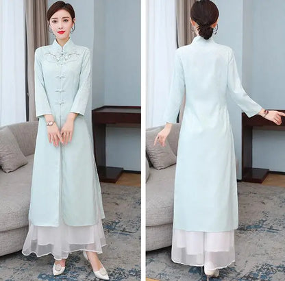 Vietnam spring time Áo Dài (Vintage dress+pants set)