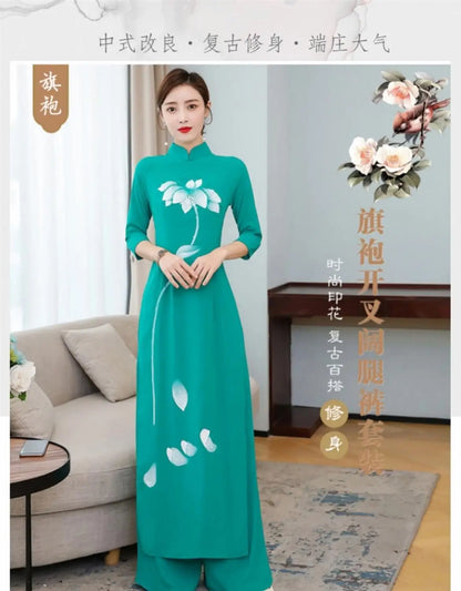 Spring -- Summer Áo Dài Cheongsam (Qipao)