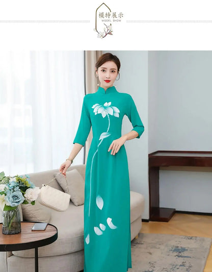 Spring -- Summer Áo Dài Cheongsam (Qipao)