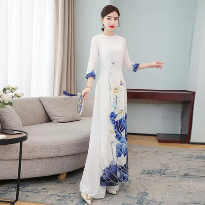 Spring -- Summer Áo Dài Cheongsam (Qipao)