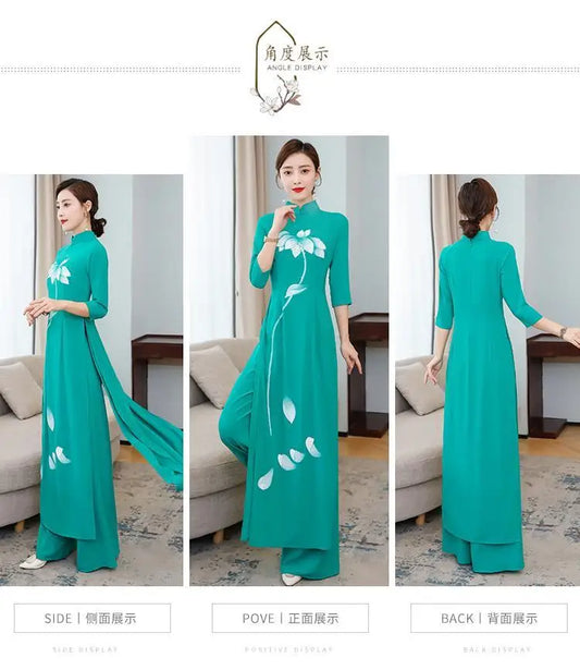 Spring -- Summer Áo Dài Cheongsam (Qipao)