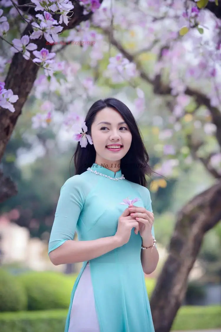 Vietnam traditional Áo Dài (dress+pants set)
